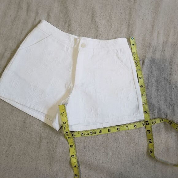 White flower hot pants shorts sz S 2164 - Picture 4 of 4